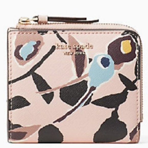 kate spade cameron paper rose wallet